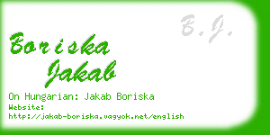 boriska jakab business card